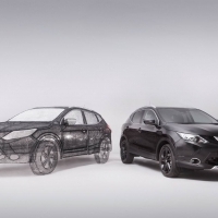 A Nissan 3D nyomtatótoll használatával rajzolta meg térben a Qashqai Black Editiont