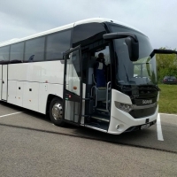 A Scania legújabb típusával, a Scania Interlinkkel látogatott ki a BusExpora