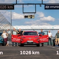 A Hyundai Kona Electric 1026 kilométerrel új hatótávolság-rekordot állított fel